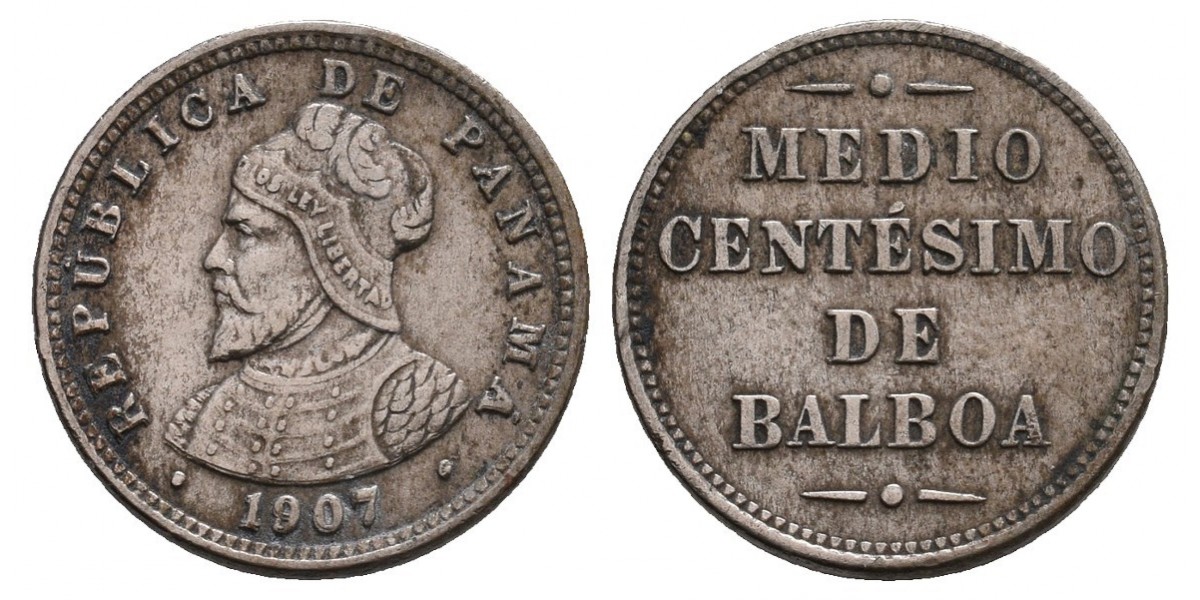 Panamá. 1/2 centésimo. 1907