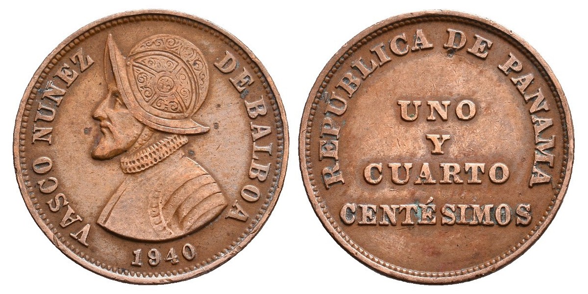 Panamá. 1 1/4 centésimos. 1940