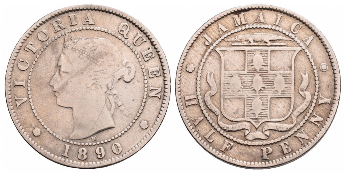 Jamaica. 1/2 penny. 1890