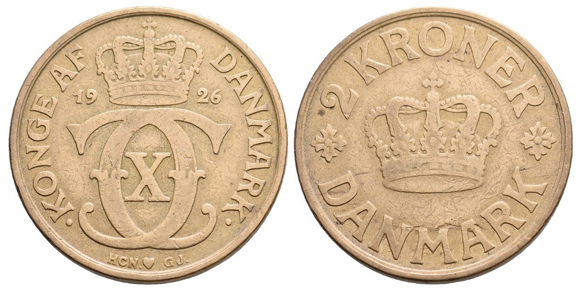 Dinamarca. 2 kroner. 1926