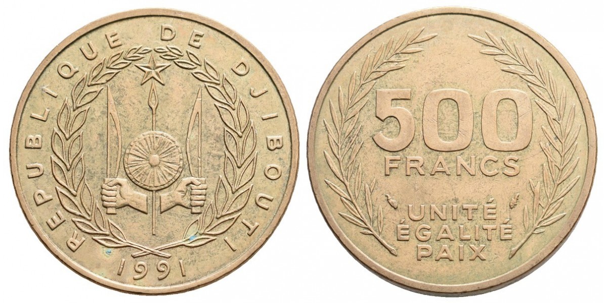 Djibouti. 500 francs. 1991