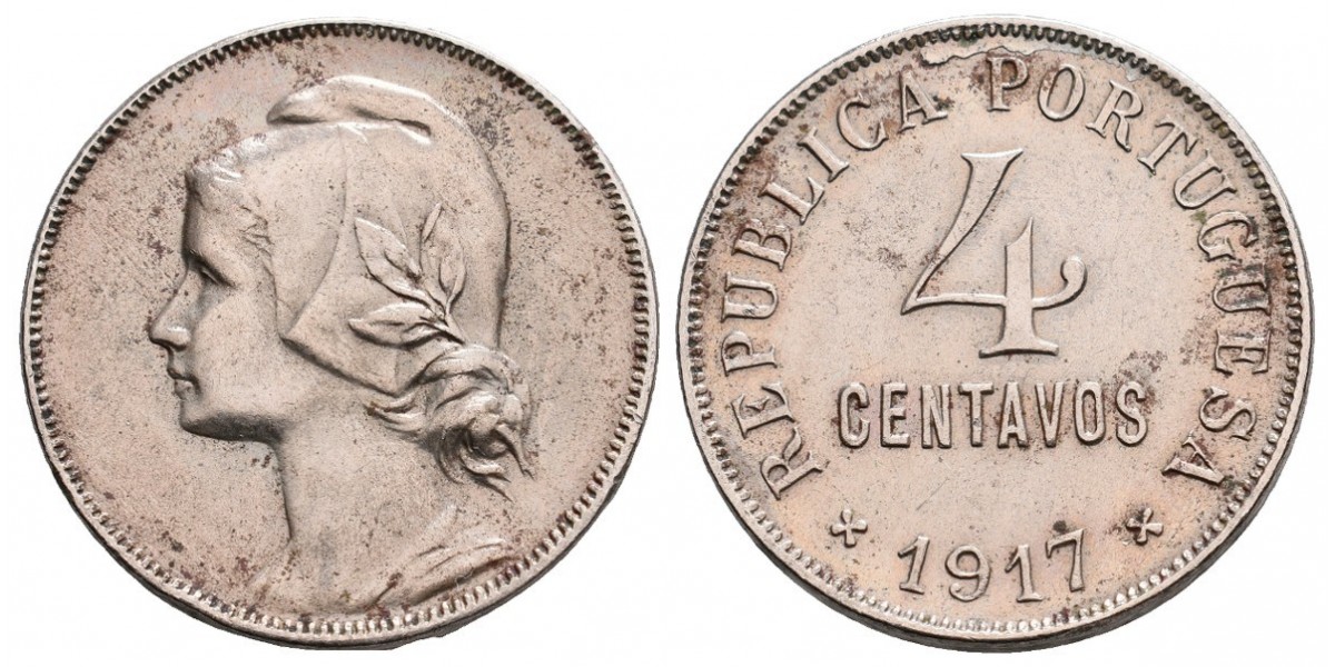 Portugal. 4 centavos. 1917