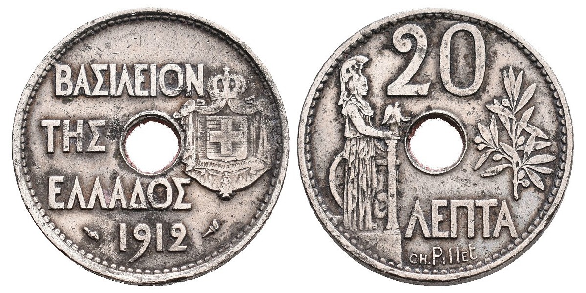 Grecia. 20 lepta. 1912