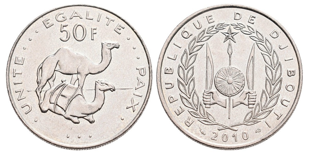 Djibouti. 50 francs. 2010