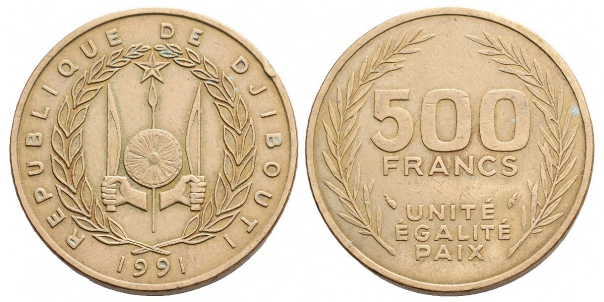 Djibouti. 500 francs. 1991