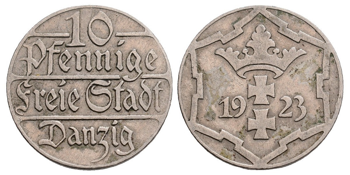 Danzig. 10 pfennige. 1923
