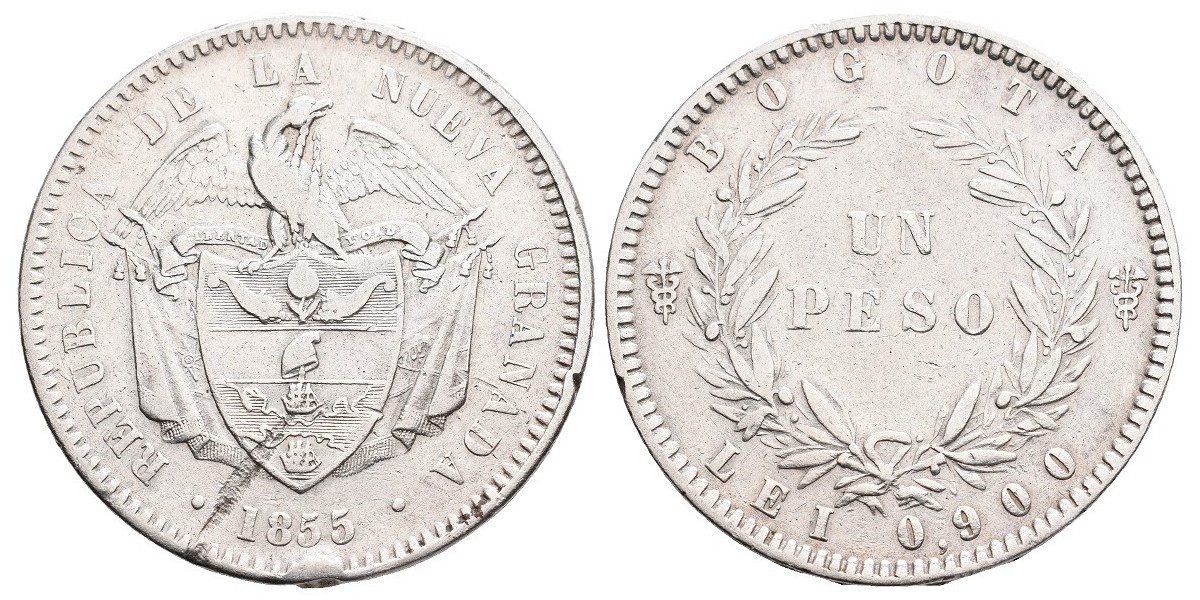 Nueva Granada. 1 peso. 1855