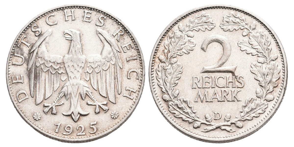 Alemania. 2 mark. 1925 D