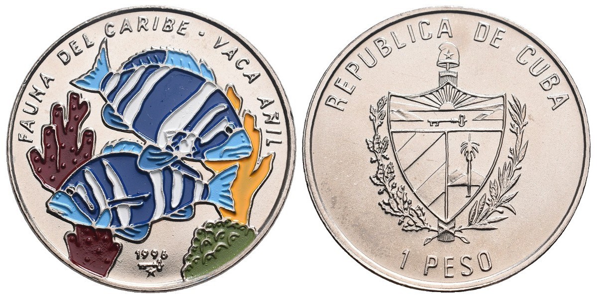 Cuba. 1 peso. 1996