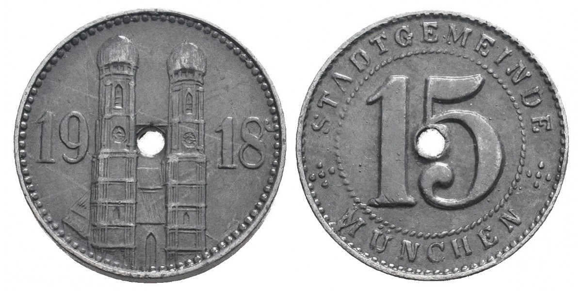 Munchen. 15 pfennig. 1918