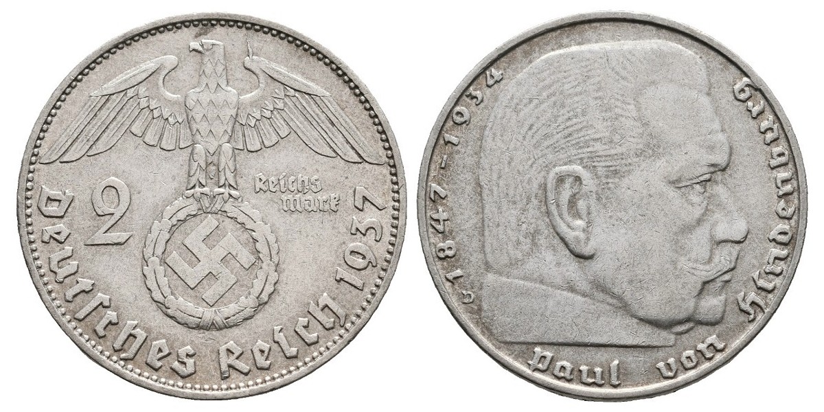 Alemania. 2 mark. 1937 D