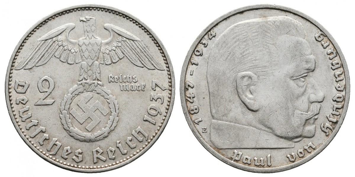 Alemania. 2 mark. 1937 E