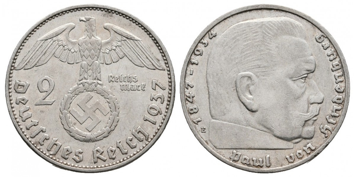 Alemania. 2 mark. 1937 E