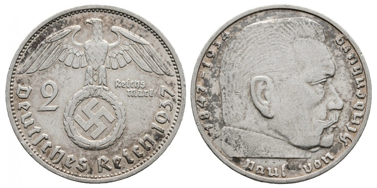 Alemania. 2 mark. 1937 F
