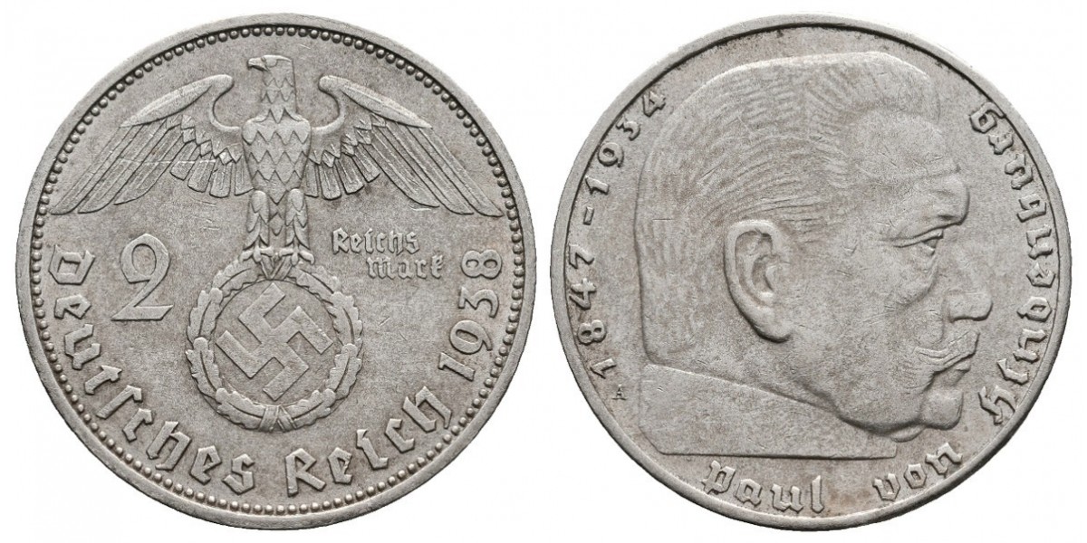 Alemania. 2 mark. 1938 A