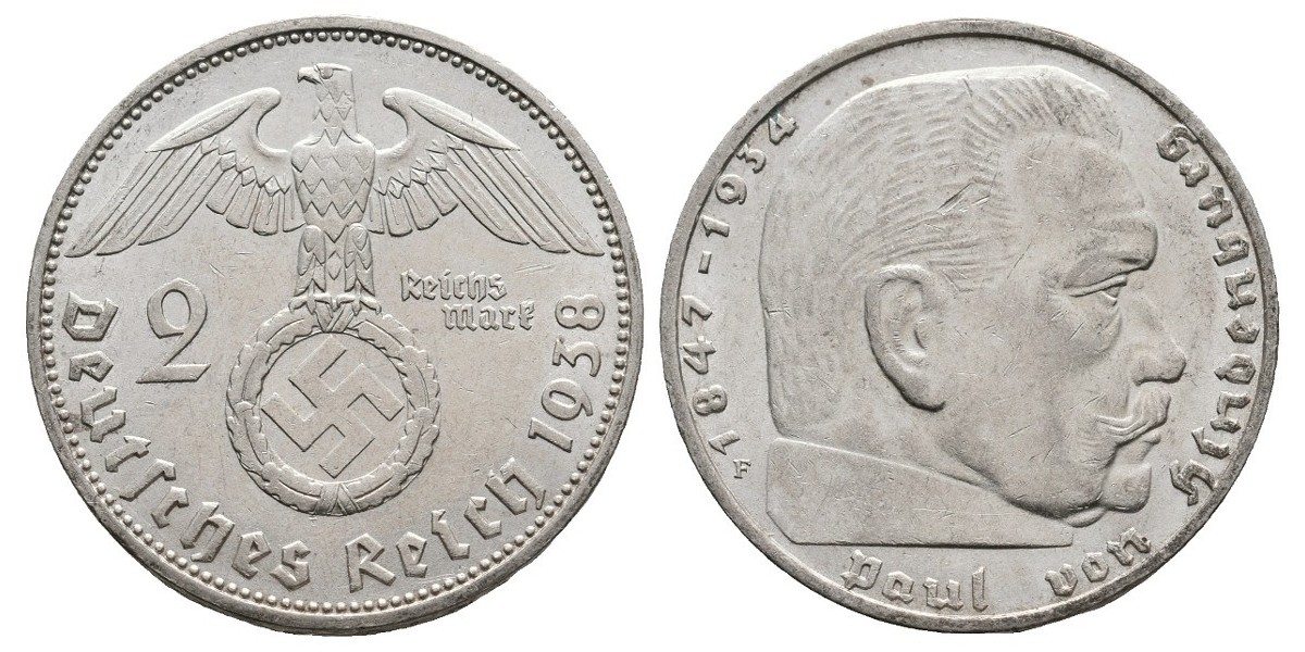 Alemania. 2 mark. 1938 F