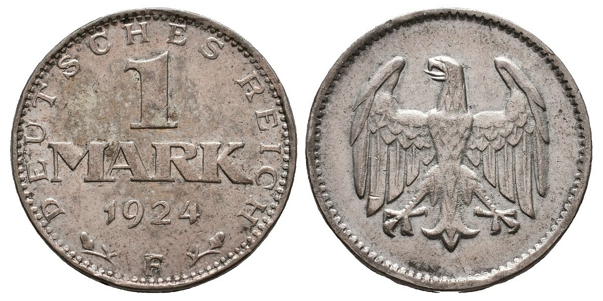 Alemania. 1 mark. 1924 F