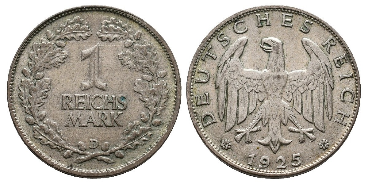 Alemania. 1 reichs mark. 1925 D