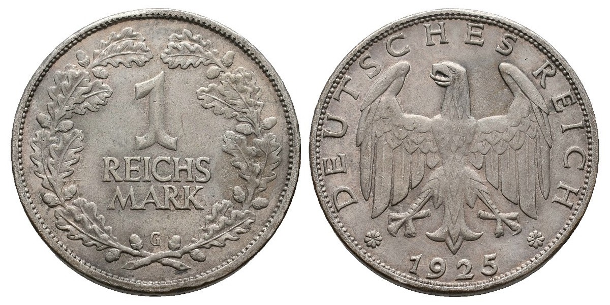 Alemania. 1 reichs mark. 1925 G