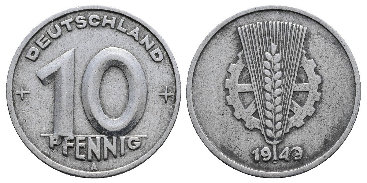 Alemania. 10 pfennig. 1949 A