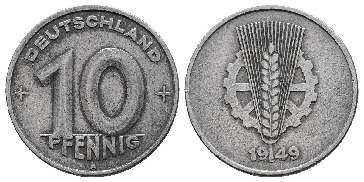 Alemania. 10 pfennig. 1949 A