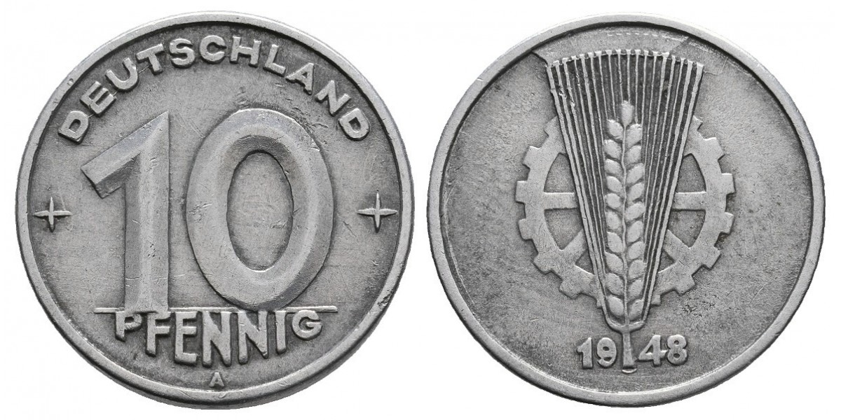Alemania. 10 pfennig. 1948 A