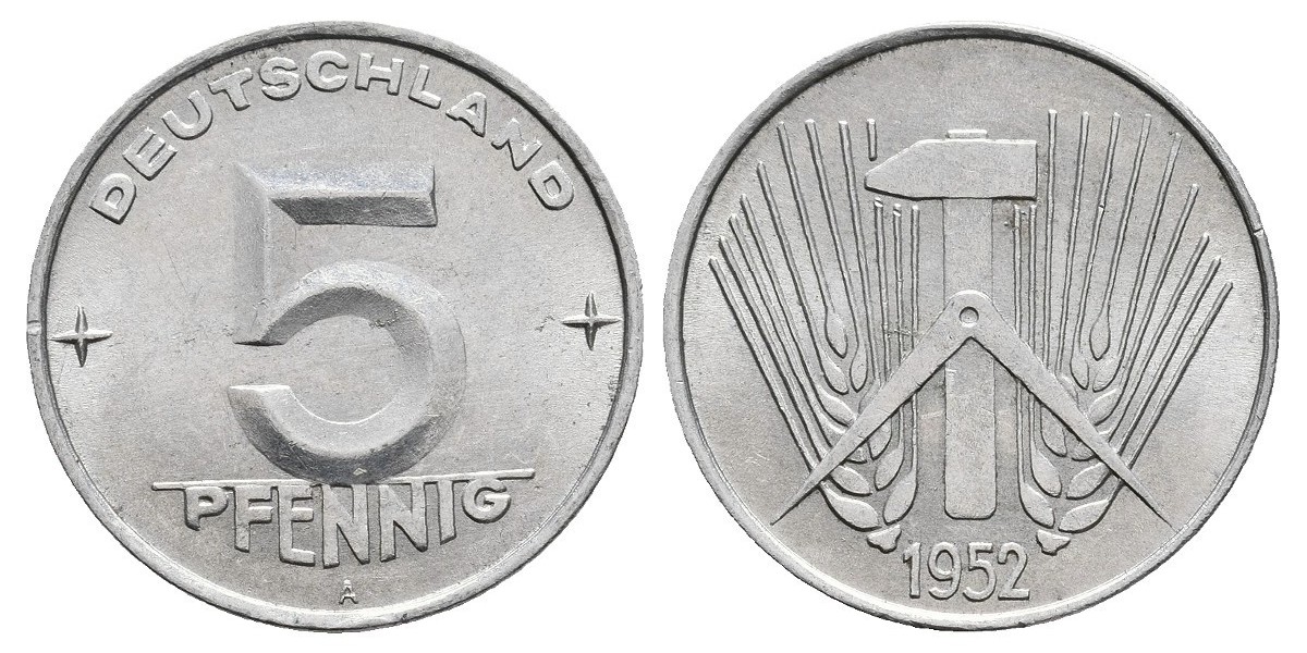 Alemania. 5 pfennig. 1952 A