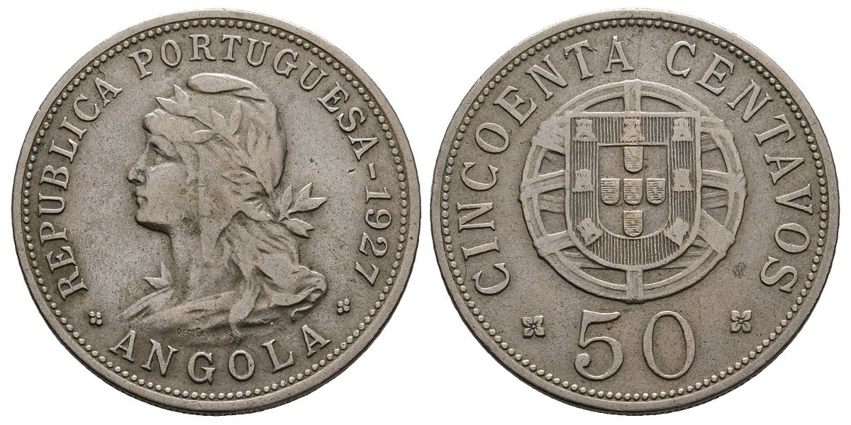Angola. 50 centavos. 1927