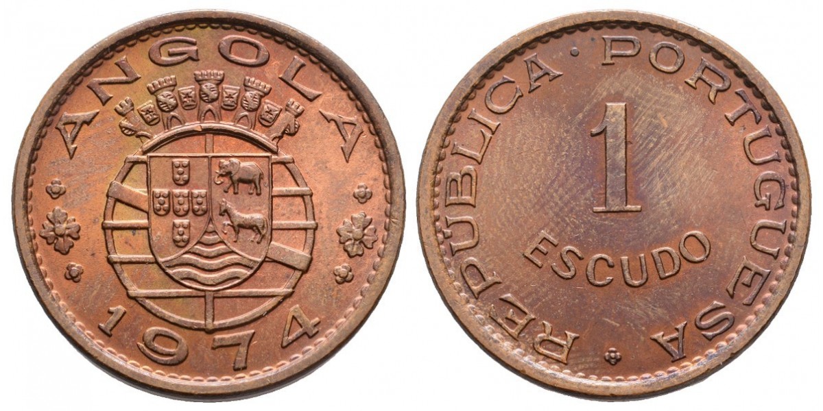 Angola. 1 escudo. 1974