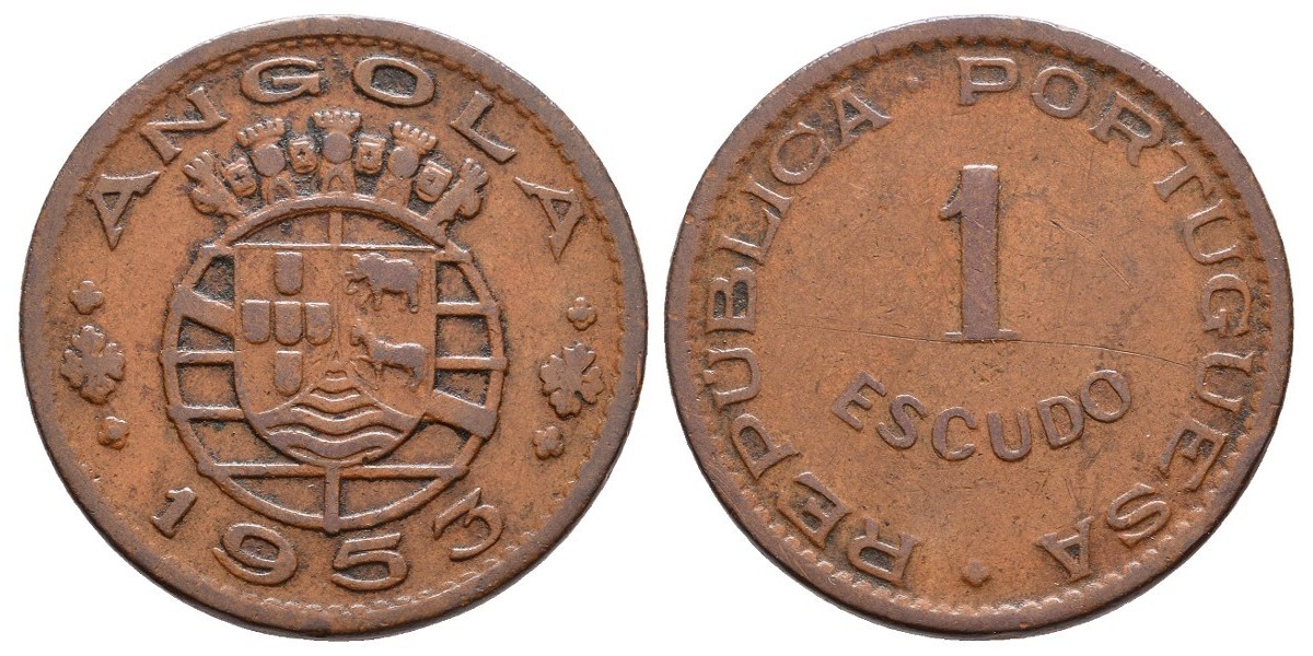 Angola. 1 escudo. 1953