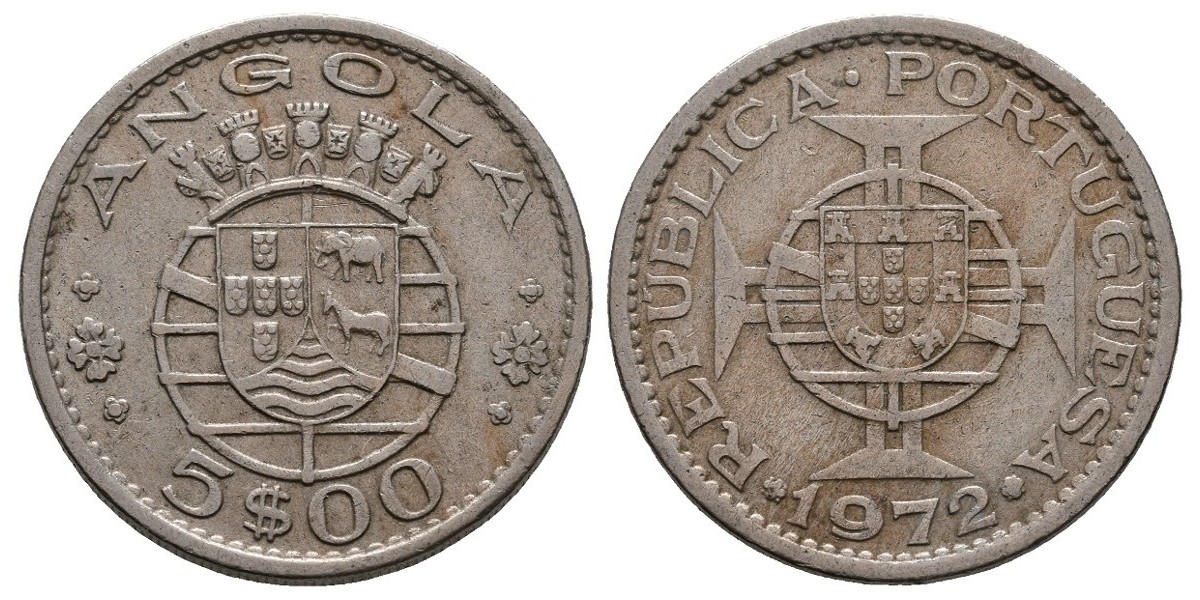 Angola. 5 escudos. 1972