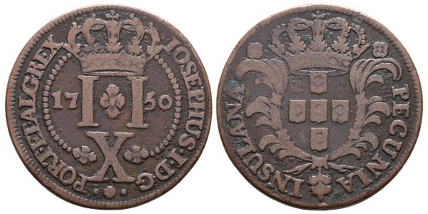 Azores. 10 reis. 1750