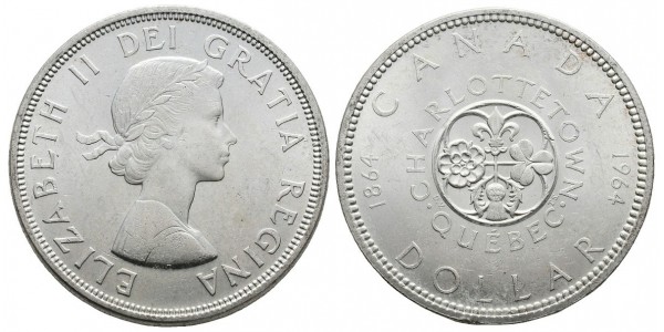 Canadá. 1 dollar. 1964