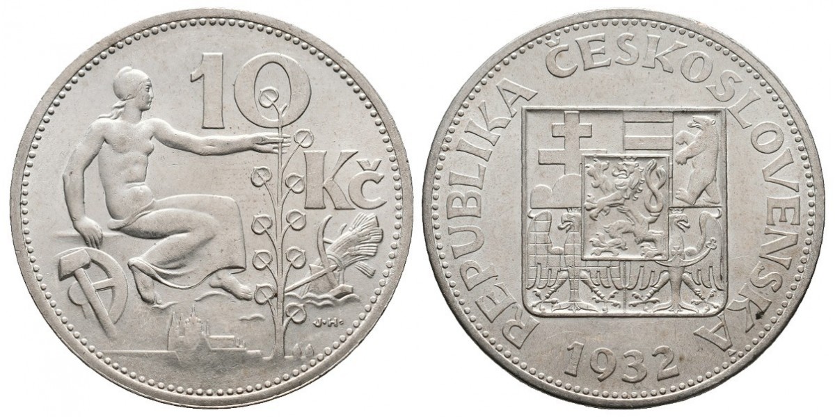 Checoslovaquia. 10 korun. 1932