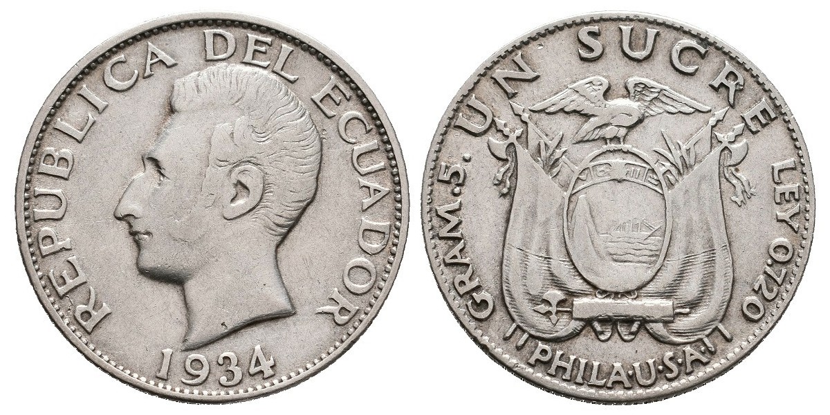 Ecuador. 1 sucre. 1934
