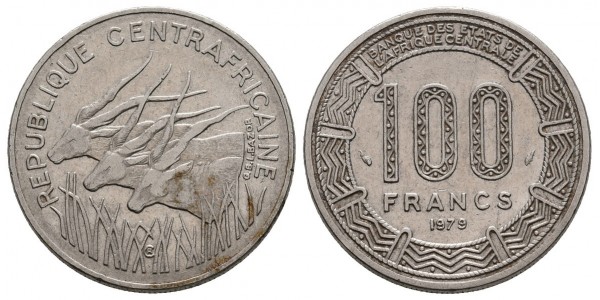 Rep. Central. Af.. 100 francs. 1979