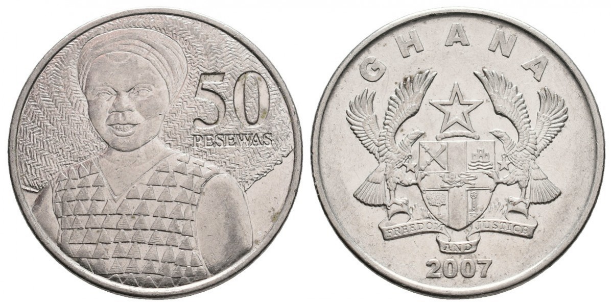 Ghana. 50 pesewas. 2007